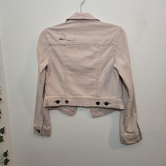 Free People Light Pink Jean Jacket - Picture 2 of 13